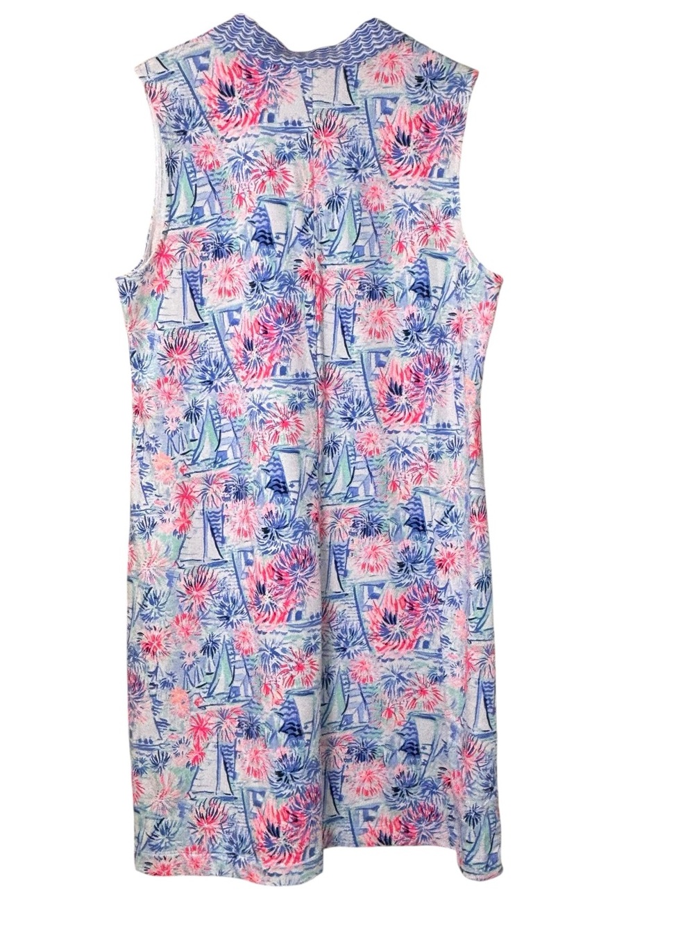 NWOT Lilly Pulitzer Larsen Shift Dress in Sea to Shining Sea Print Size XL - Picture 7 of 12